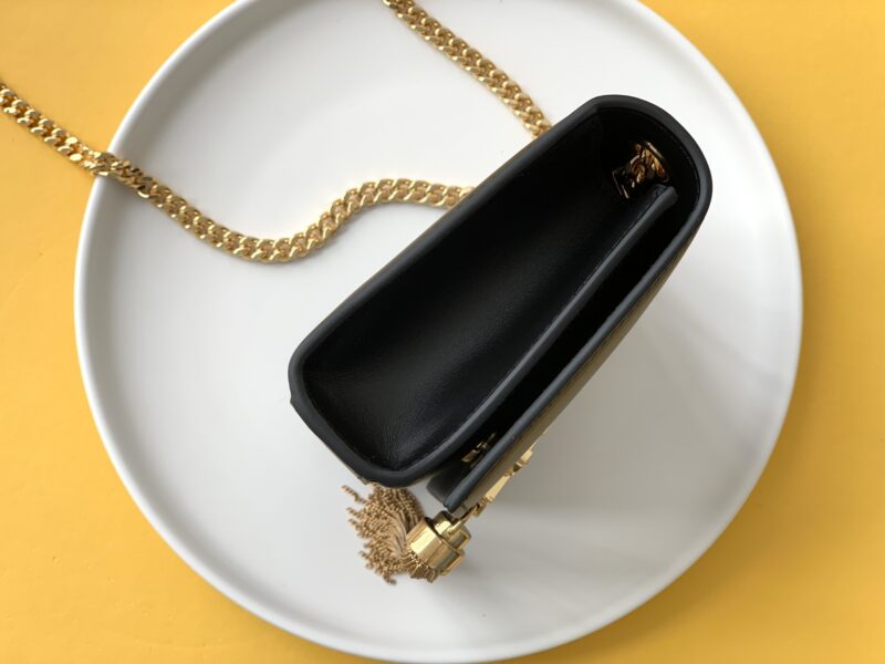 Saint Laurent Black Leather Small Kate Tassel Crossbody Bag