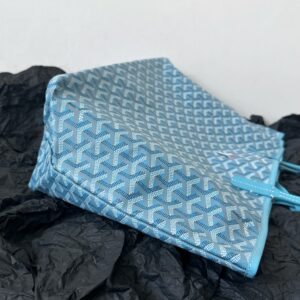 Goyard Blue Coated Canvas Leather Small Saint Louis Tote