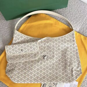 GOYARD Goyardine Boheme Hobo White