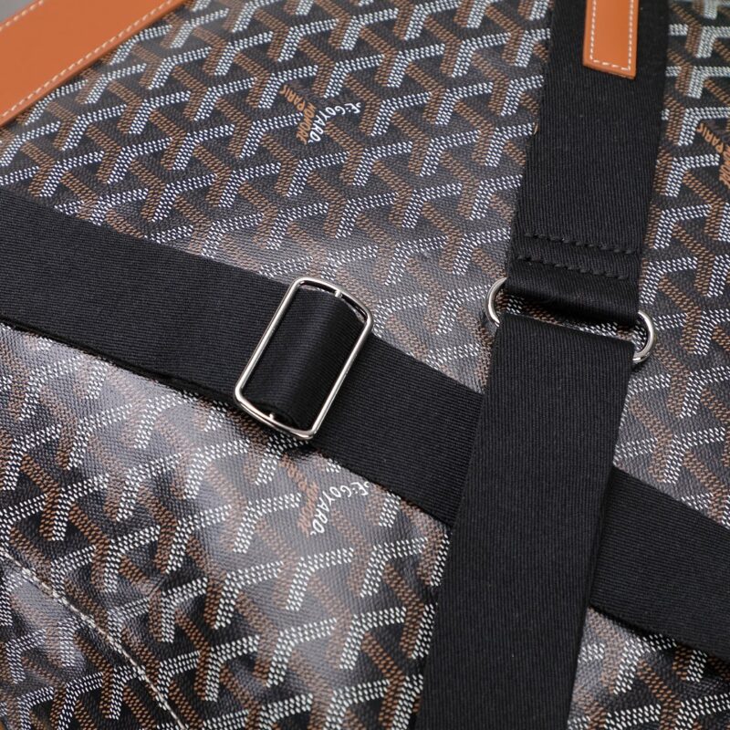 Goyard Black Goyardine & Brown Leather Steamer Bag