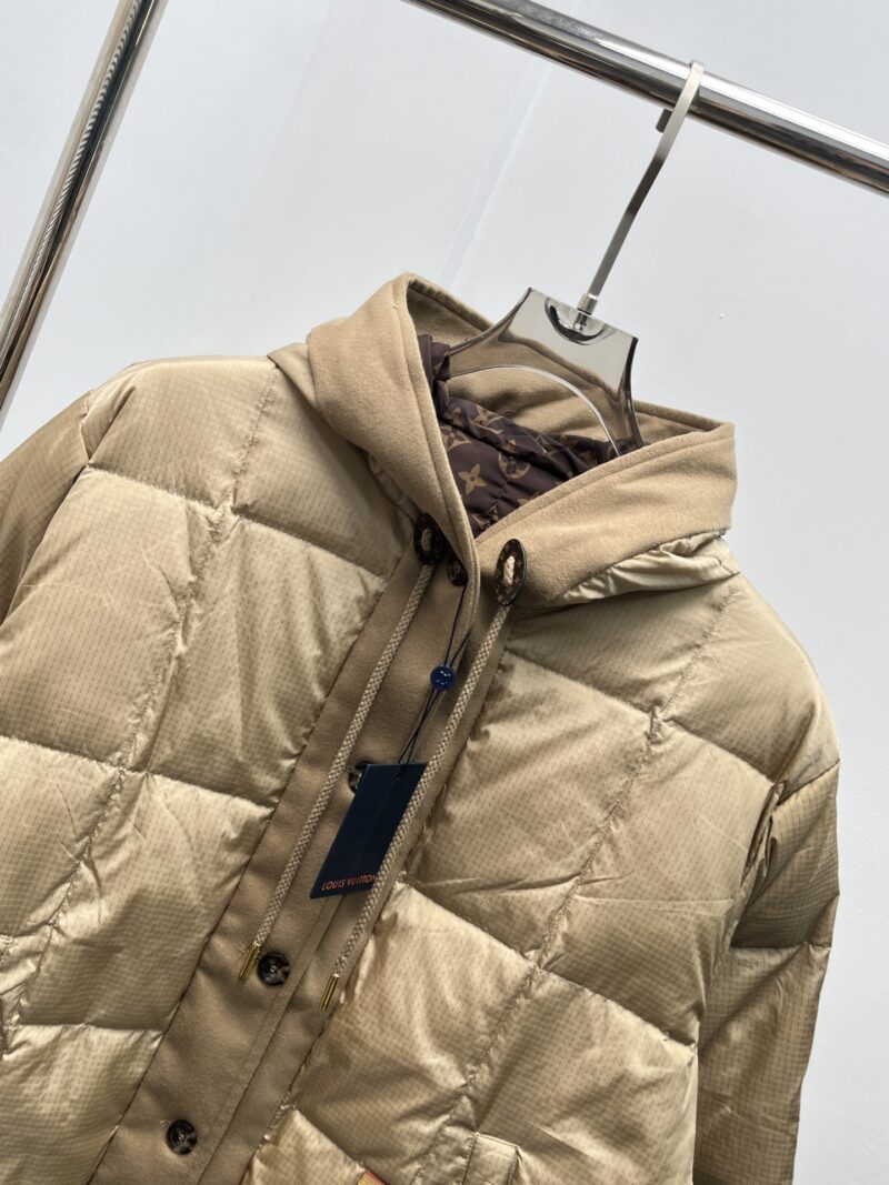 Replica Louis Vuitton Hooded Quilted Ripstop Jacket