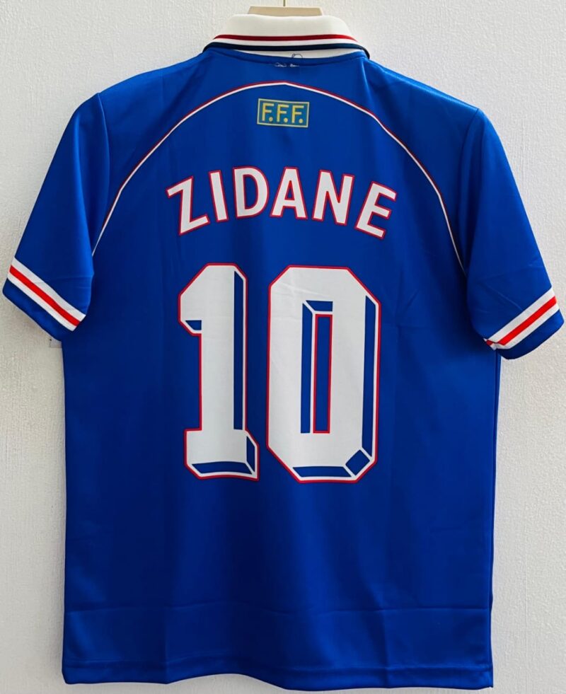 16729354-9379-478A-B45D-AC78C91DB628 1998 France Home Jersey - Zidane World Champion Edition embroidery