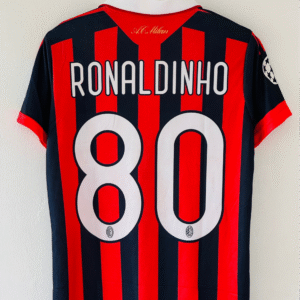Celebrate the Magic of Ronaldinho with the 2009-10 AC Milan Home Jersey – Embroidery Edition