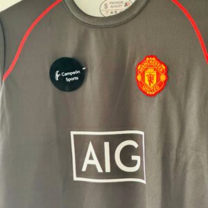 Manchester United Away Kit Embroidery - A Classic Red Devils Masterpiece  Ronaldo full sleeve(black)