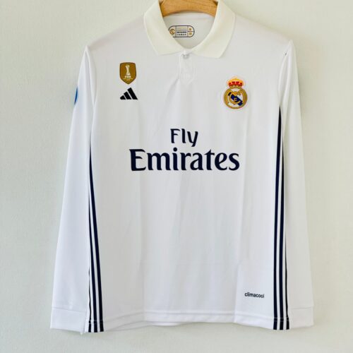 1EF7F3DE-5E29-42DB-915B-4FDA9EBA616C Glory in White – 2016-17 Real Madrid Home Jersey – Cristiano Ronaldo Full Sleeve Embroidery Edition