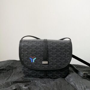 GOYARD Goyardine Belvedere III PM Messenger Bag Jet Black