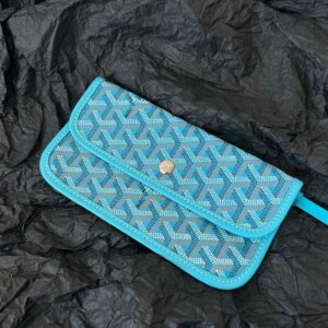 Goyard Blue Coated Canvas Leather Small Saint Louis Tote