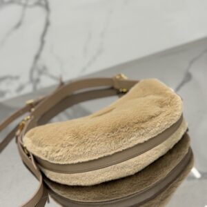 Prada Leather And Shearling Arquã¨ Handbag