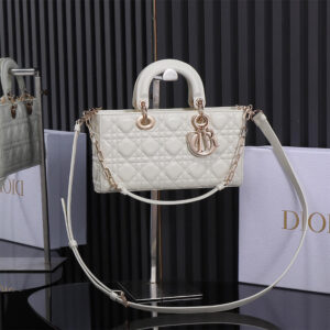 Dior Medium White Lady D-Joy Bag