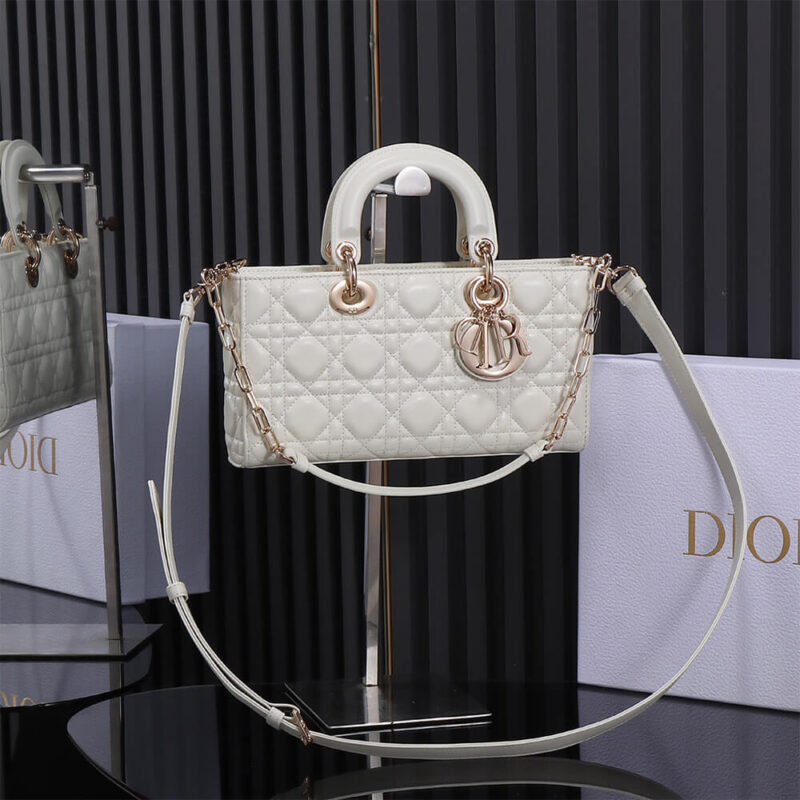 Dior Medium White Lady D-Joy Bag