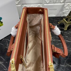 PRA GALLERIA 32 BAG IN BRONZE ORANGE SAFFIANO LEATHER