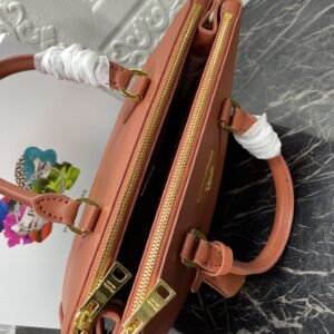 PRA GALLERIA 32 BAG IN BRONZE ORANGE SAFFIANO LEATHER