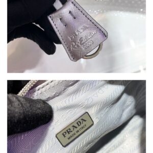 SPARKLING HOBO BAG 23 IN SILVER NYLON ATTACHED FULLY CRYSTALS