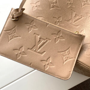 LV NEVERFULL MM 32 BEIGE MONOGRAM EMPREINTE LEATHER