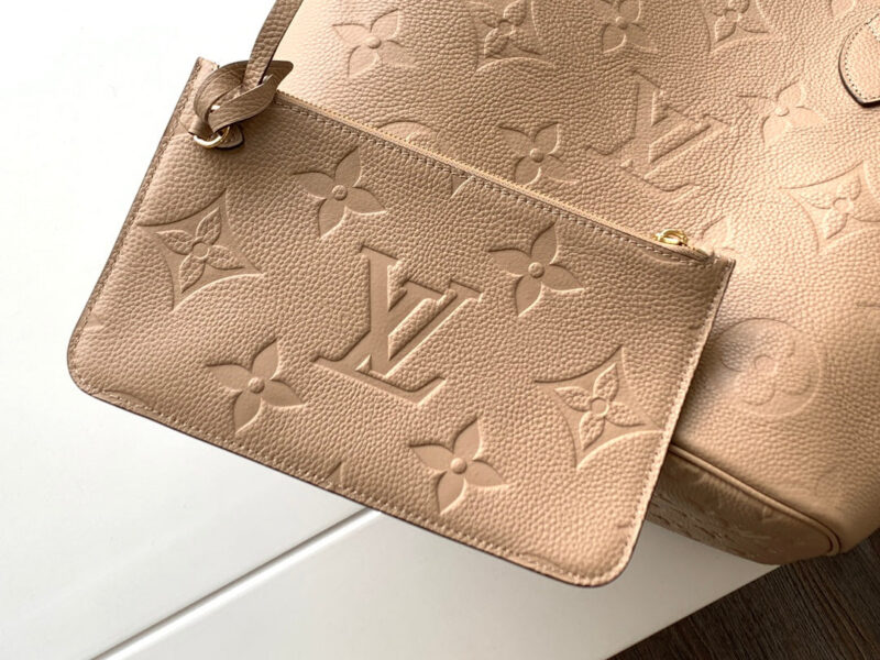 LV NEVERFULL MM 32 BEIGE MONOGRAM EMPREINTE LEATHER