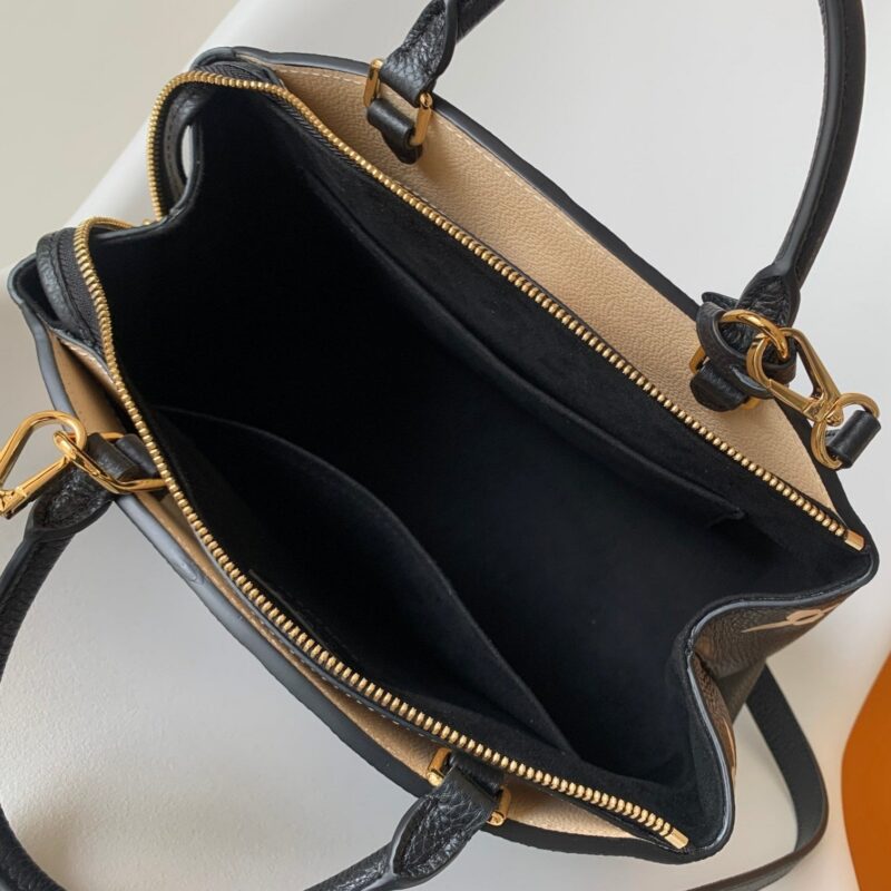 LV PETIT PALAIS PM MEDIUM SHOULDER BAG 29 IN BLACK MIX BEIGE