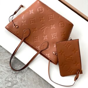 LV NEVERFULL MM 32 BROWN MONOGRAM EMPREINTE LEATHER