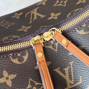 LV 25S LOOP HOBO 38 IN BROWN MONOGRAM COATED CANVAS GOLD HARDWARE