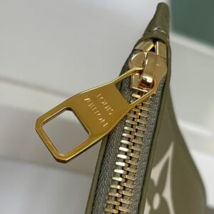 LV NEVERFULL MM KHAKI CREAM MONOGRAM EMPREINTE LEATHER