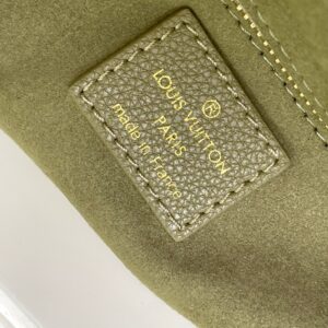 LV NEVERFULL MM KHAKI CREAM MONOGRAM EMPREINTE LEATHER