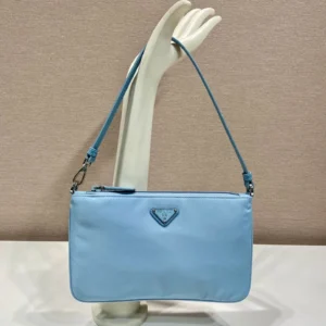 20240607_i1717741559_6913_0_jpg SHOULDER BAG 24 WITH TRIANGLE LOGO IN SKY BLUE RE-NYLON FABRIC
