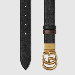 Gucci Black Belt with Gold Buckle