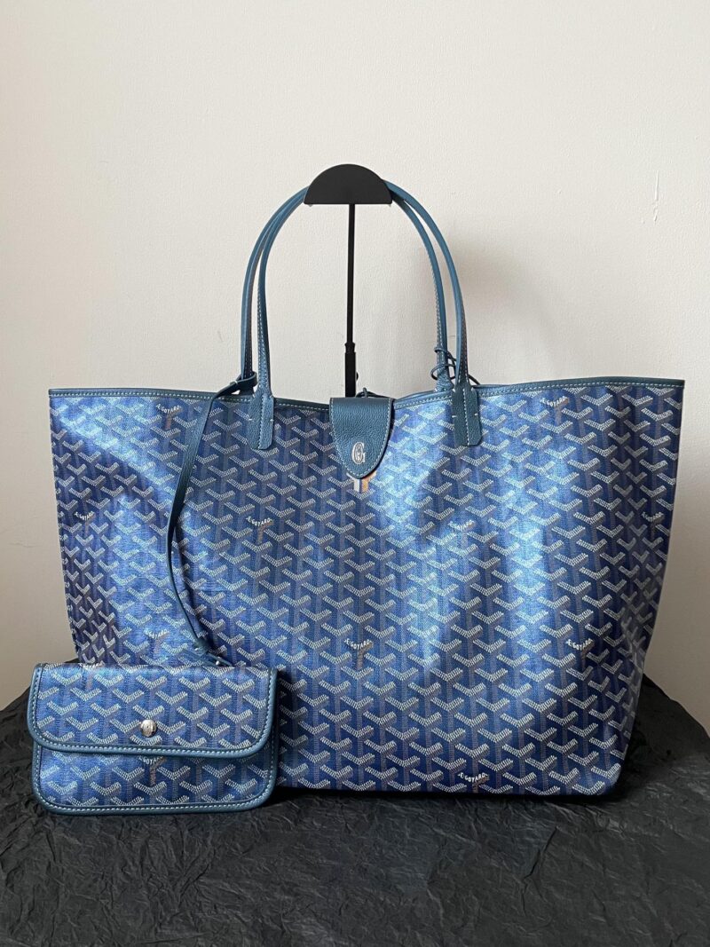 Goyard Green Goyardine Coated Canvas and Leather Saint Louis GM Tote
