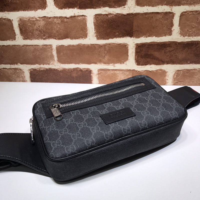 GUCCI GG Supreme Black Belt Bag Black