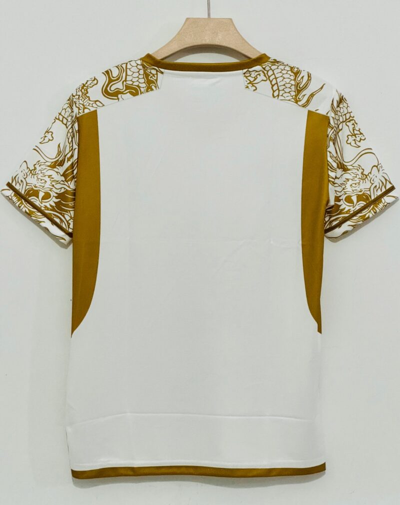 Unleash Royal Power with the 2024-25 Real Madrid Gold Dragon Jersey – Embroidery Edition