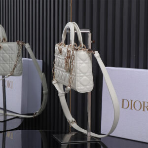 Dior Medium White Lady D-Joy Bag
