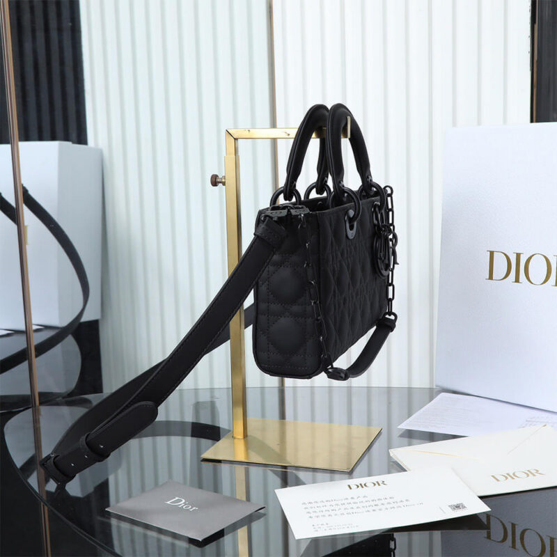 Dior Black Medium Lady D-Joy Bag