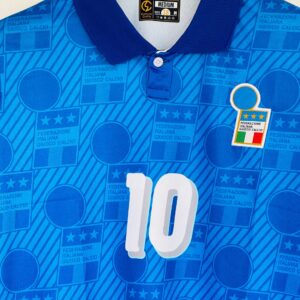 1994 Italy Home Jersey – Roberto Baggio Polo (Embroidery Edition)