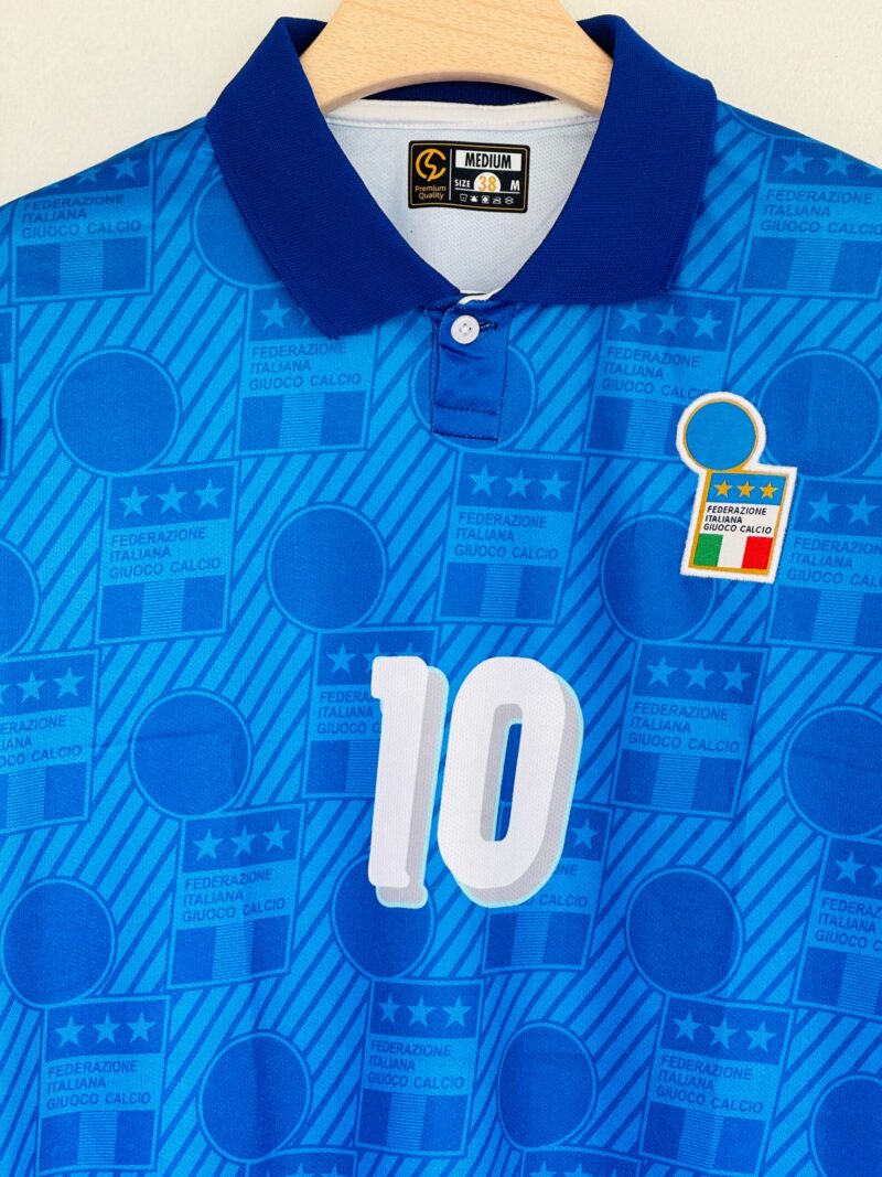 1994 Italy Home Jersey – Roberto Baggio Polo (Embroidery Edition)