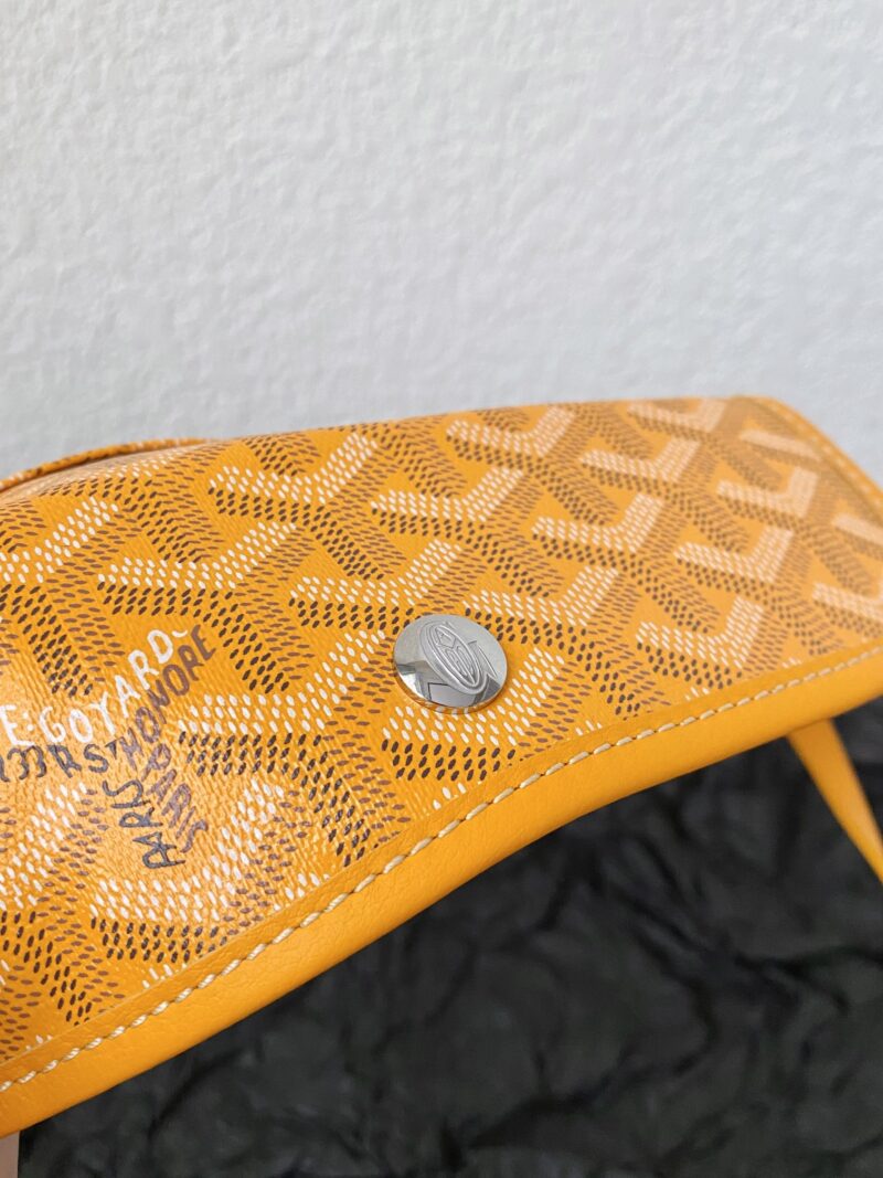 Goyard Yellow Goyardine Canvas & Chevroches Calfskin Saint Louis PM Tote