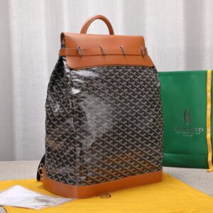Goyard Black Goyardine & Brown Leather Steamer Bag