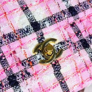 Chanel Mini Rectangular Flap Bag Pink, White and Black