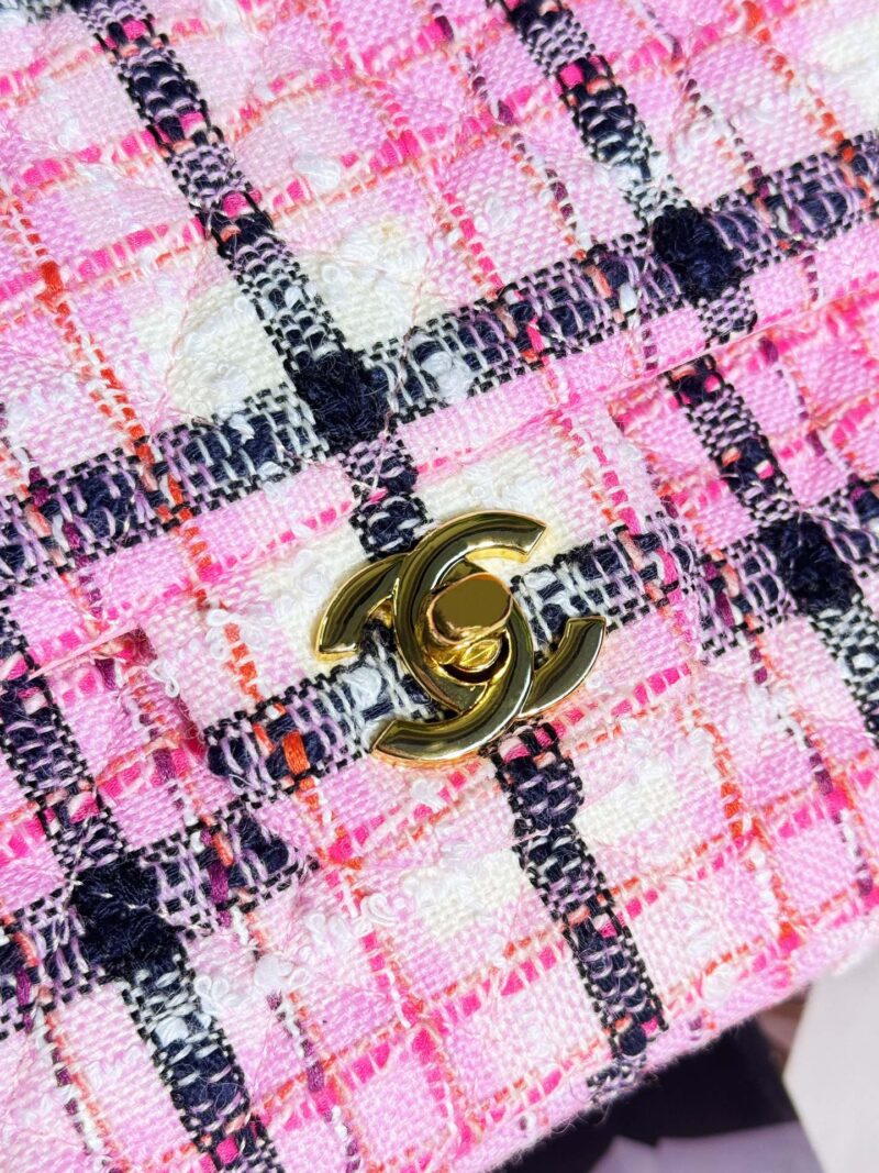 Chanel Mini Rectangular Flap Bag Pink, White and Black