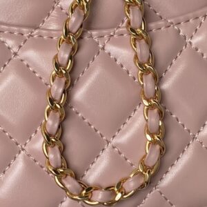 Chanel 22B Small Flap Bag Gem Chain Dust Pink
