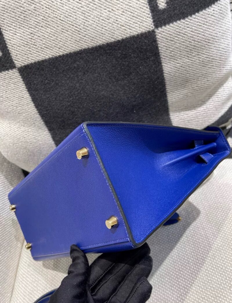 Hermes Kelly 28 Electric Blue Epsom Leather Gold Hardware