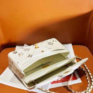 Chanel Flap Bag Leather Bag with Gold Hardware