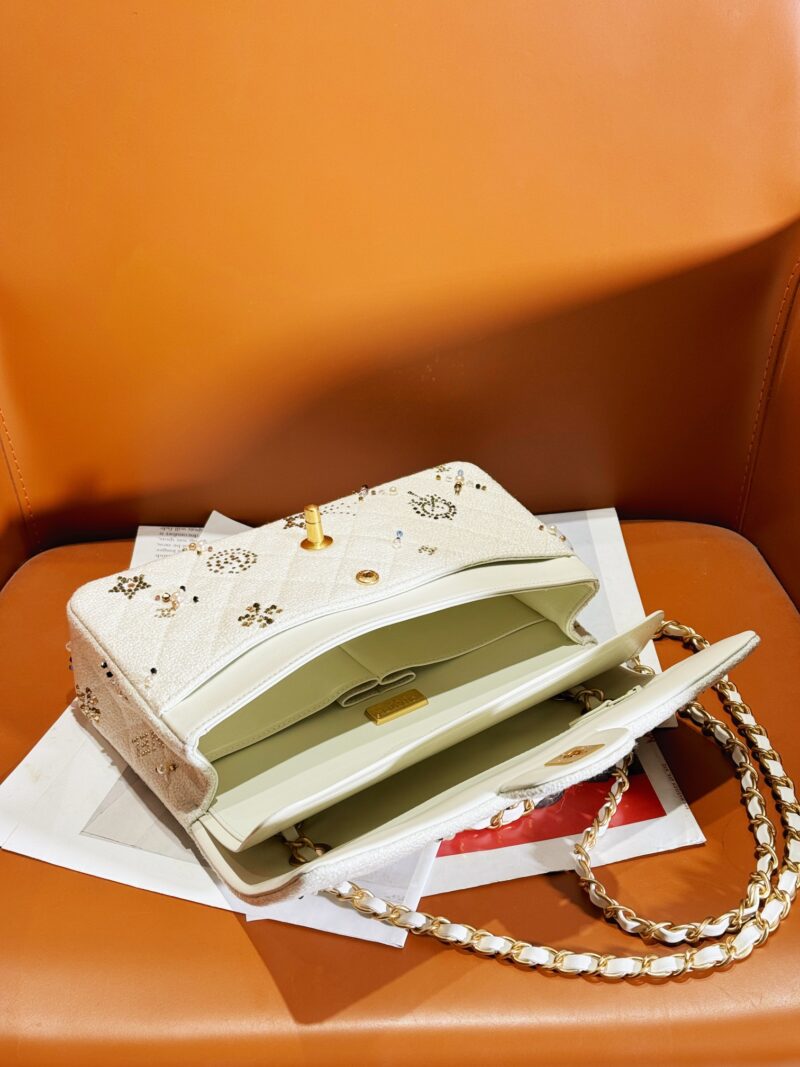 Chanel Flap Bag Leather Bag with Gold Hardware