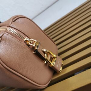 Prada Caramel Medium leather top-handle bag with padlock