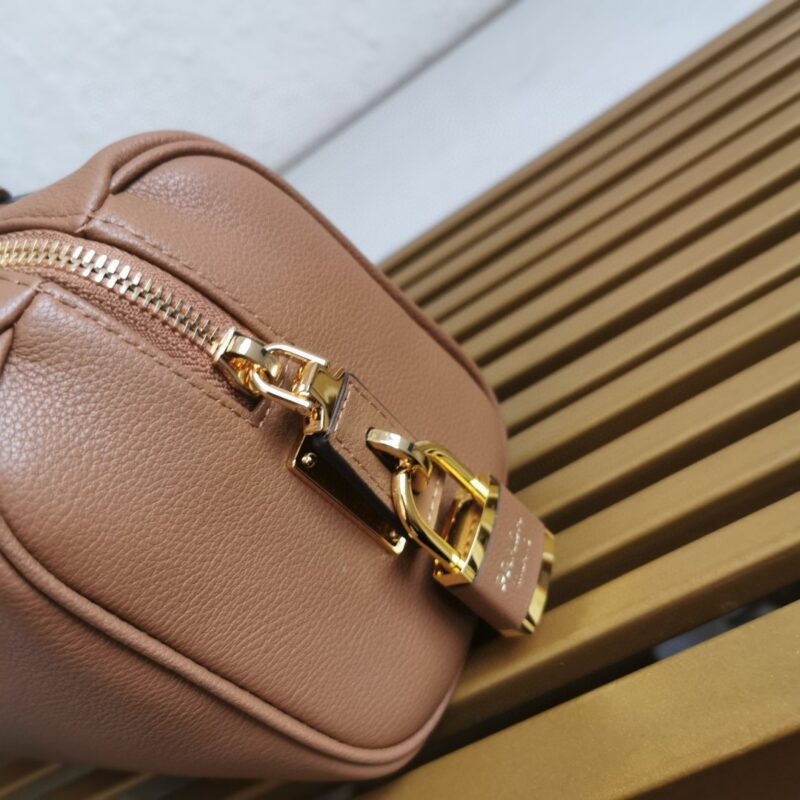 Prada Caramel Medium leather top-handle bag with padlock