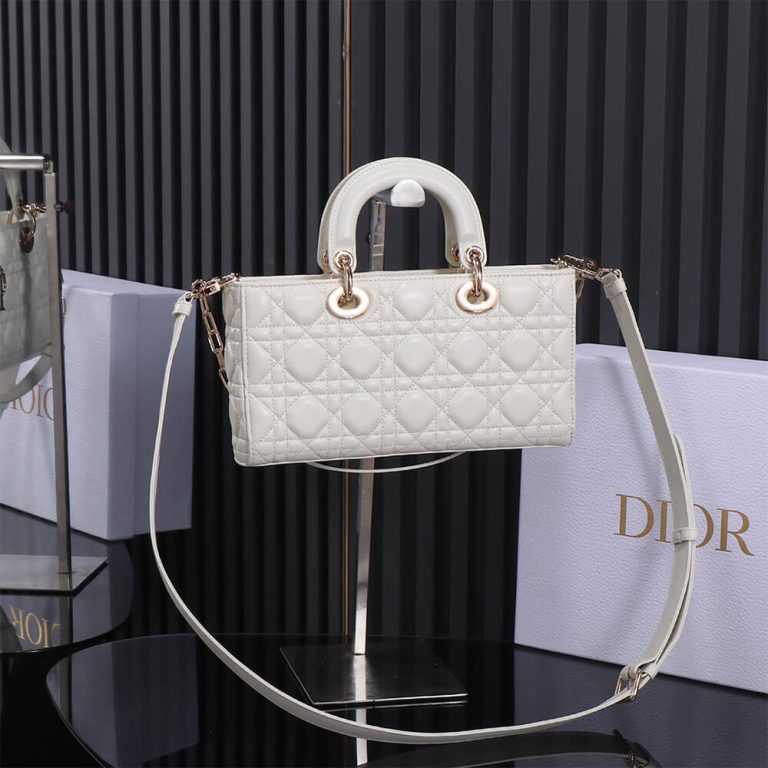 Dior Medium White Lady D-Joy Bag