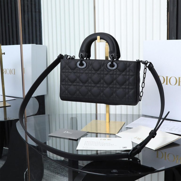 Dior Black Medium Lady D-Joy Bag