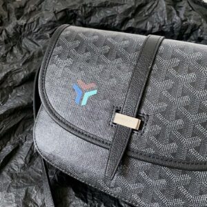 GOYARD Goyardine Belvedere III PM Messenger Bag Jet Black