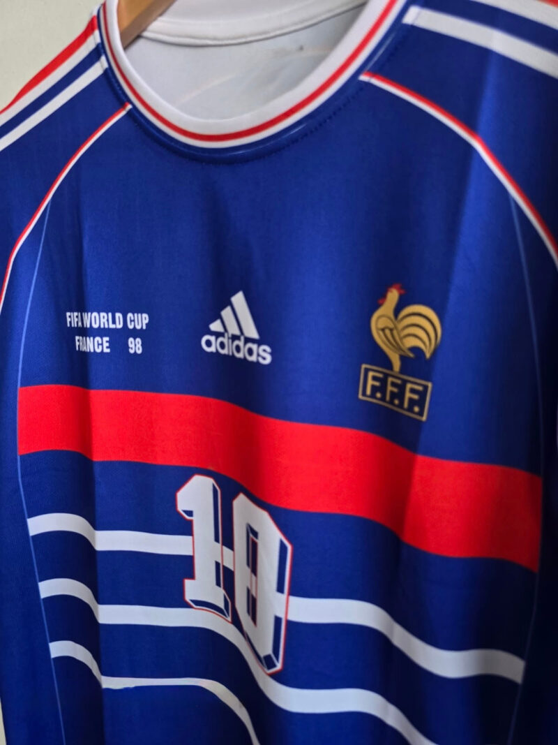 411F1E26-5E5D-4252-A36B-DE85BA29A44B A Legend Was Born – 1998 France Home Jersey, Zidane Five Sleeve Edition