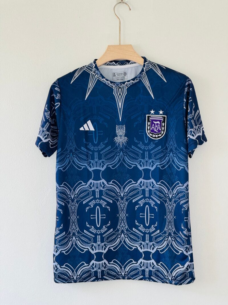 Unleash the King with the Argentina Black Panther Edition – Messi Embroidery Jersey