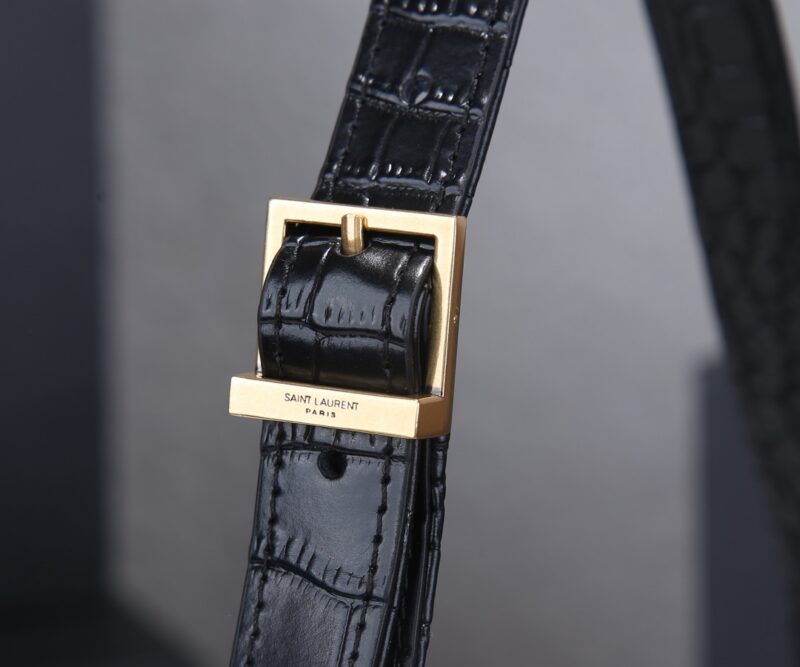 YSL Black Crocodile shoulder bag