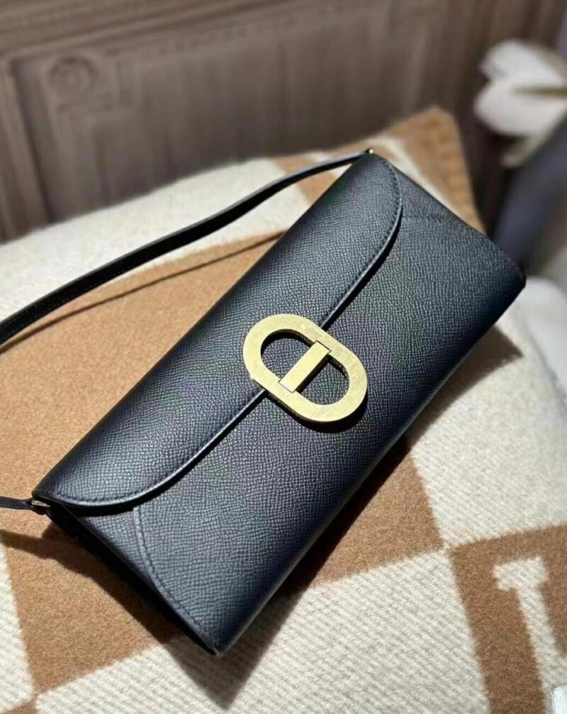 Hermes Maillon to go Black Epsom Gold Hardware